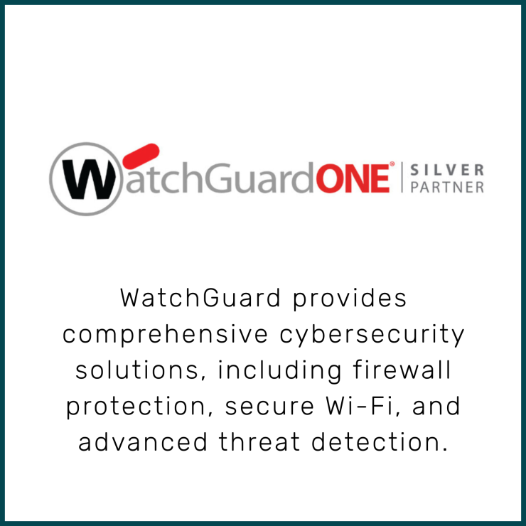 WatchGuard provides comprehensive cybersecurity solutions, including firewall protection, secure Wi-Fi, and advanced threat detection.