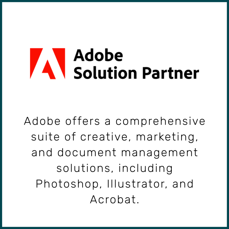 Adobe offers a comprehensive suite of creative, marketing, and document management solutions, including Photoshop, Illustrator, and Acrobat.